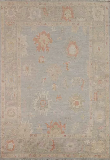 Vegetable Dye Oushak Turkish Area Rug 8x10