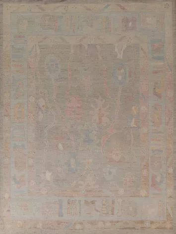 Oushak Vegetable Dye Area Rug 8x10