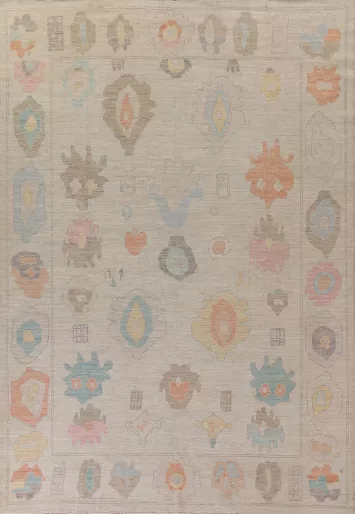 All-Over Oushak Vegetable Dye Area Rug 9x12