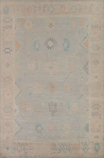 Vegetable Dye Oushak Area Rug 9x12