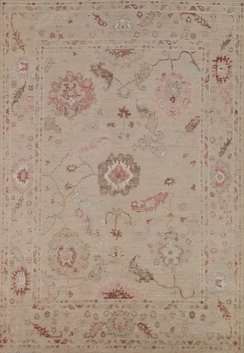 Vegetable Dye Oushak Turkish Area Rug 8x10