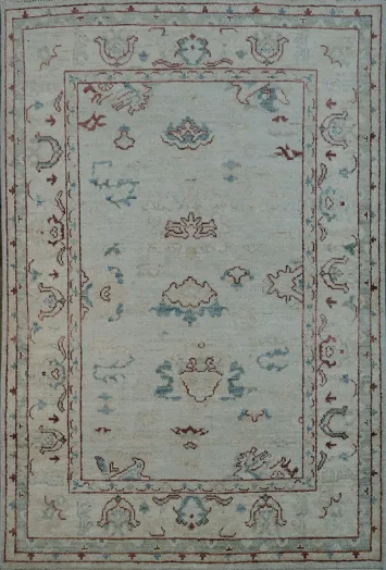 Wool Oushak Vegetable Dye Area Rug 4x6