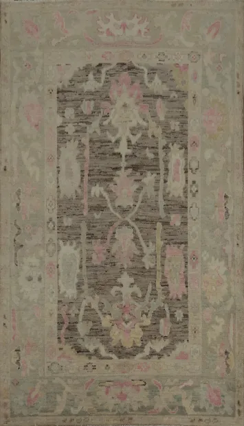 Vegetable Dye Oushak Turkish Area Rug 4x6