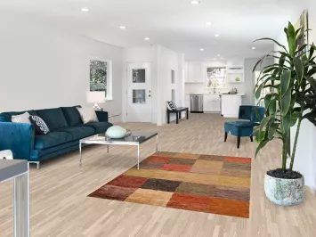 Modern Checkered Oriental Area Rug 5x6