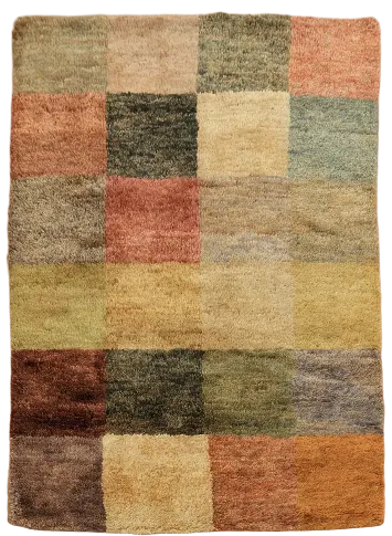 Checkered Gabbeh Area Rug 5x7