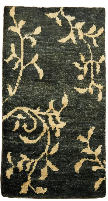 Black Moroccan Oriental Area Rug 3x5