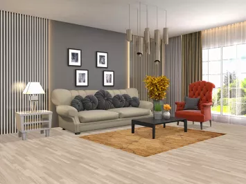 Floral Gold Oriental Area Rug 5x6