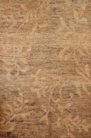 Floral Gold Brown Oriental Area Rug 5x6