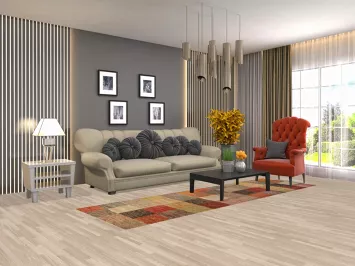 Checkered Modern Oriental Runner Rug 3x10