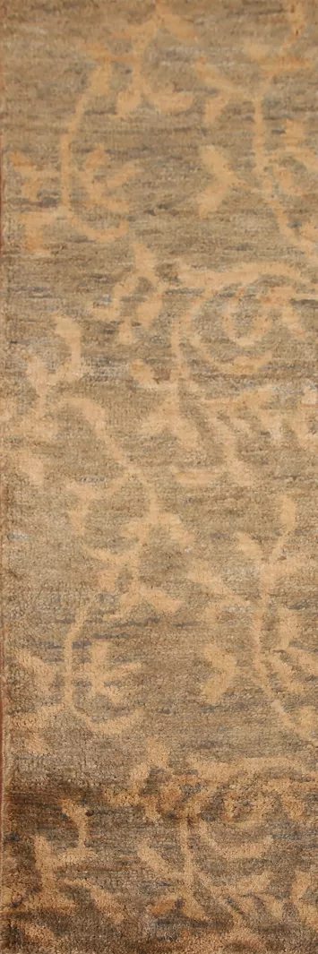 Brown Gold Oriental Runner Rug 3x10
