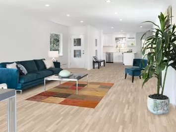 Modern Checkered Oriental Area Rug 5x7