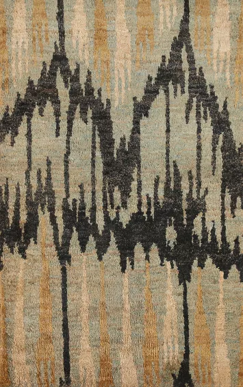 Abstract Oriental Area Rug 4x6