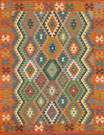 Geometric Kilim Oriental Area Rug 5x6