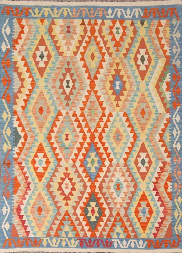 Reversible Wool Kilim Oriental Area Rug 5x7