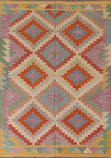 Geometric Kilim Oriental Area Rug 5x7