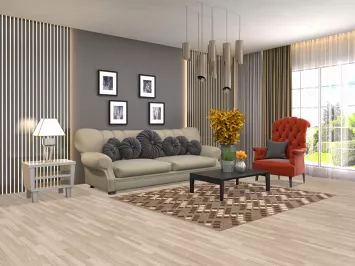 Brown Kilim Reversible Wool Area Rug 5x7