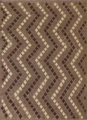 Brown Kilim Oriental Area Rug 5x6