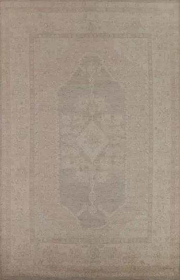 Muted Oushak Vegetable Dye Area Rug 9x12