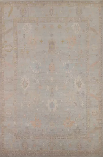 Oushak Vegetable Dye Area Rug 9x12