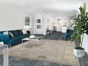 Floral Oushak Vegetable Dye Area Rug 8x10