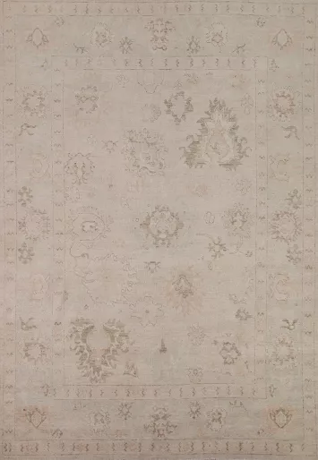 Floral Oushak Vegetable Dye Area Rug 8x10