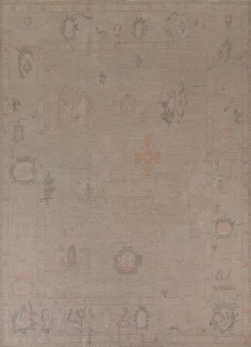 Vegetable Dye Oushak Turkish Area Rug 8x10