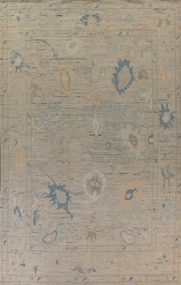 Vegetable Dye Oushak Turkish Area Rug 10x14