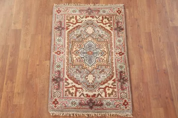 Gray Wool Heriz Serapi Oriental Rug 2x3