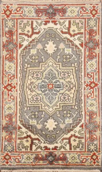 Gray Wool Heriz Serapi Foyer Rug 2x3