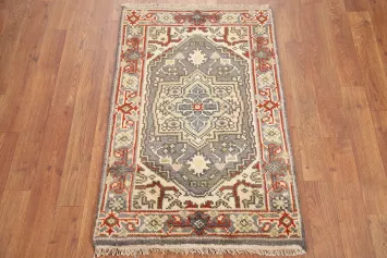 Gray Wool Heriz Serapi Foyer Rug 2x3