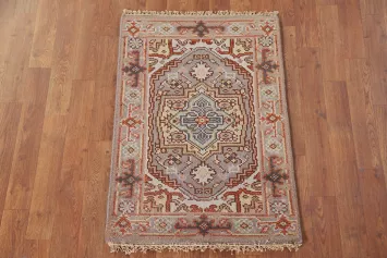 Gray Wool Heriz Serapi Oriental Rug 2x3