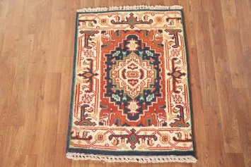 Geometric Heriz Serapi Handmade Rug 2x3