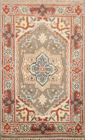 Hand-Knotted Wool Heriz Serapi Oriental Rug 2x3