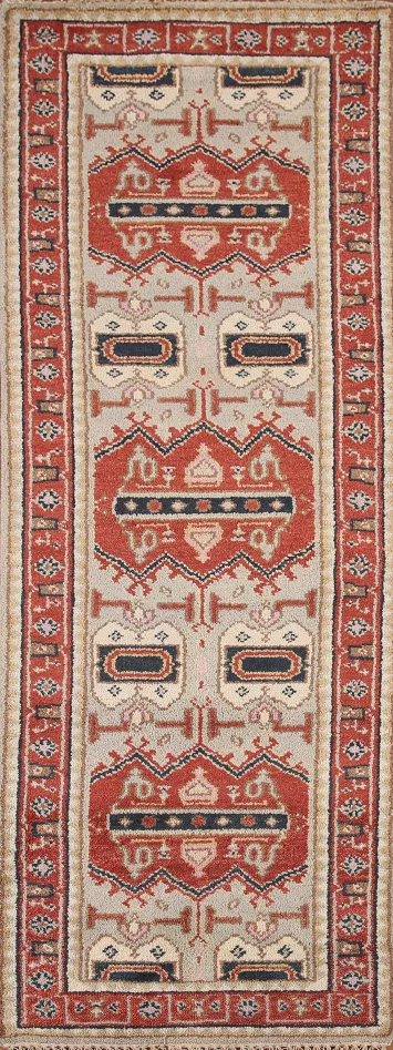Geometric Heriz Serapi Oriental Runner Rug 3x8