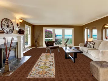 Geometric Heriz Serapi Wool Runner Rug 3x12