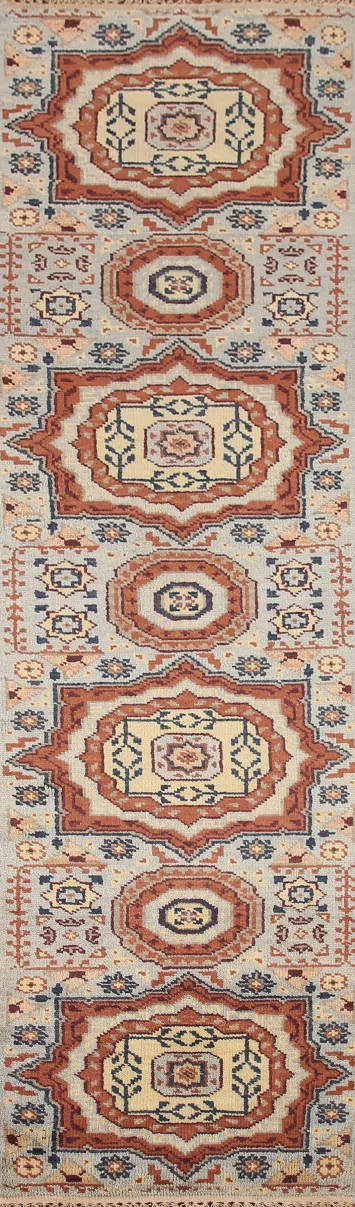 Geometric Heriz Serapi Runner Rug 3x10