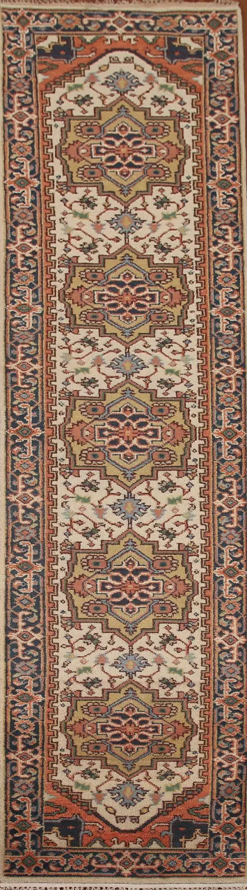 Ivory Heriz Serapi Oriental Runner Rug 3x12