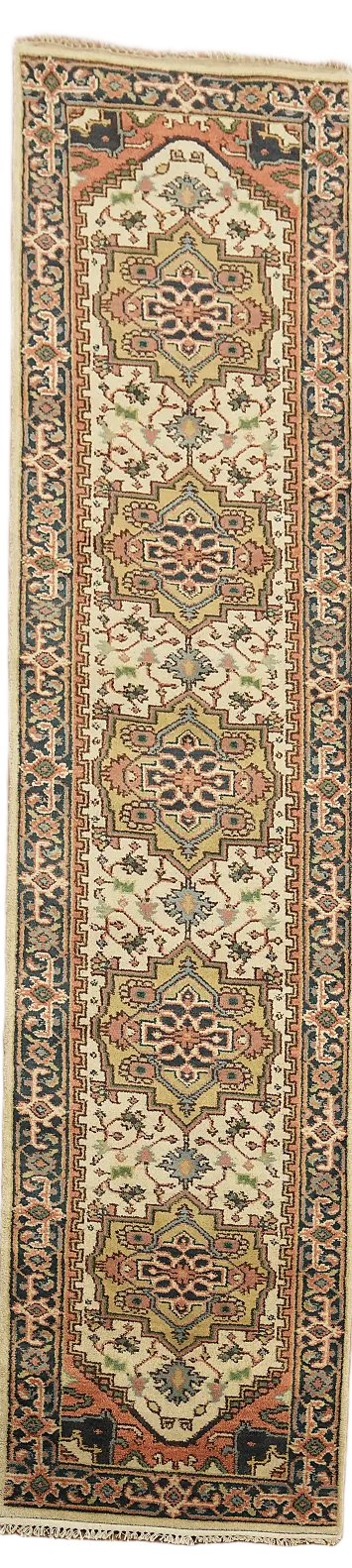 Ivory Heriz Serapi Oriental Runner Rug 3x12