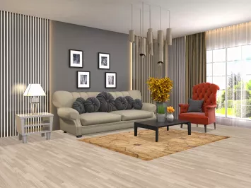 Floral Gold Oriental Area Rug 5x6