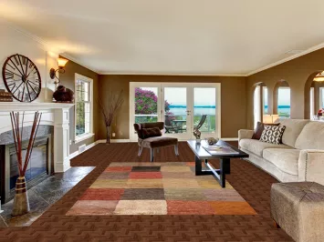 Modern Checkered Area Rug 6x10