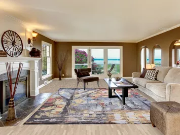 Nature Print Vegetable Dye Area Rug 9x12