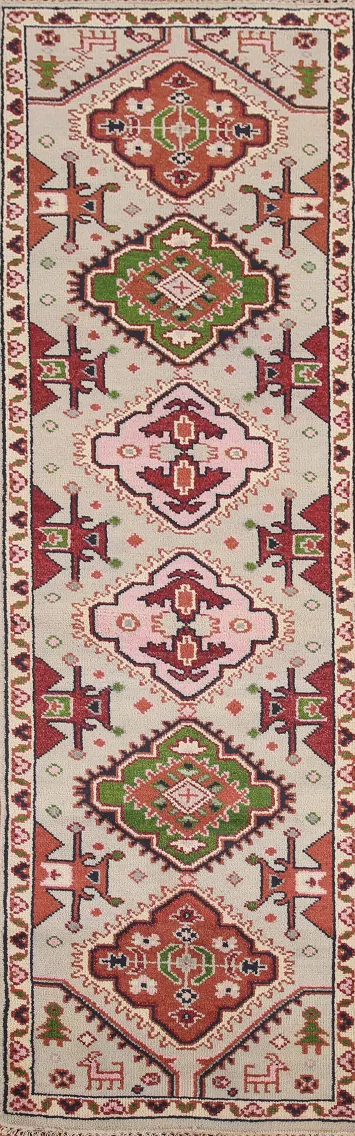 Geometric Heriz Serapi Oriental Runner Rug 3x10