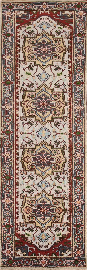 Geometric Heriz Serapi Oriental Runner Rug 3x10