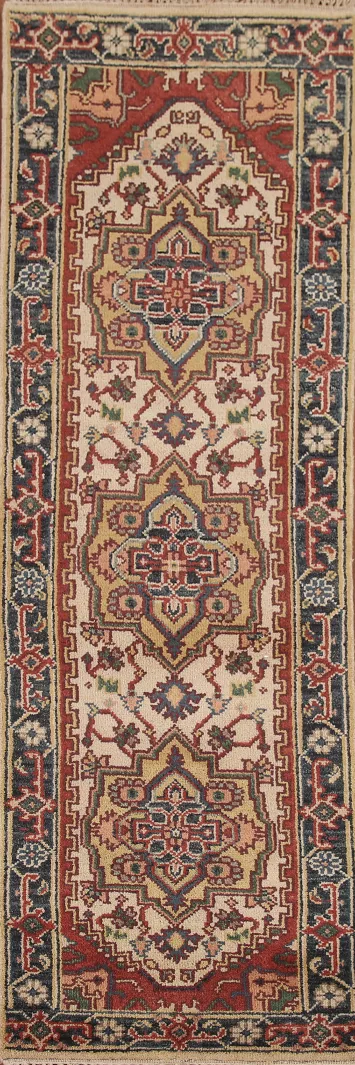 Wool Heriz Serapi Oriental Runner Rug 2x8