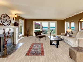 Blue Floral Heriz Serapi Runner Rug 3x8