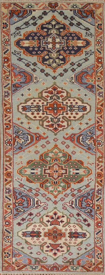 Heriz Serapi Oriental Runner Rug 3x8