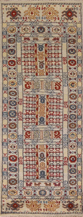 Geometric Heriz Serapi Oriental Runner Rug 3x8