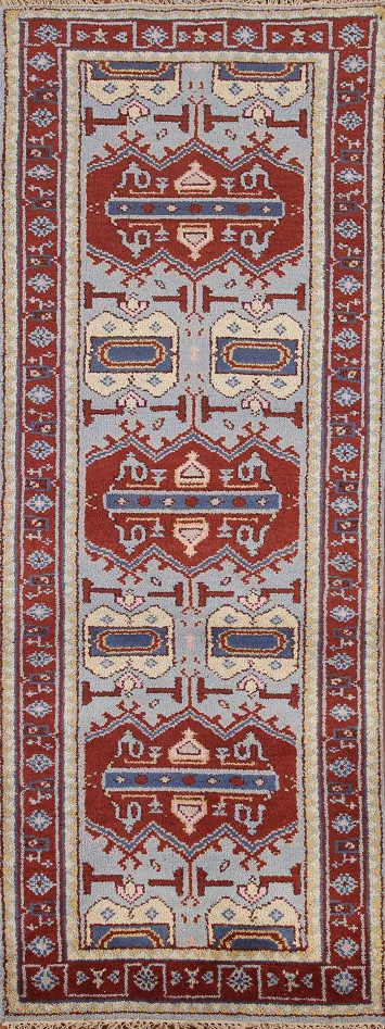Geometric Heriz Serapi Oriental Runner Rug 3x8