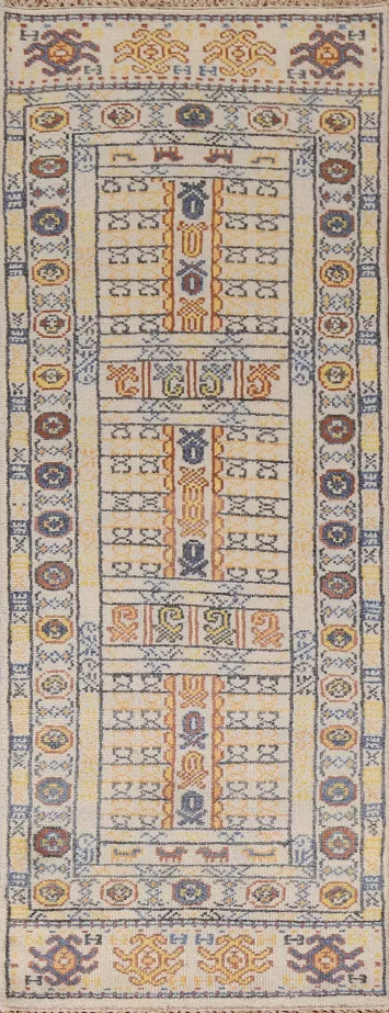 Geometric Heriz Serapi Oriental Runner Rug 3x8