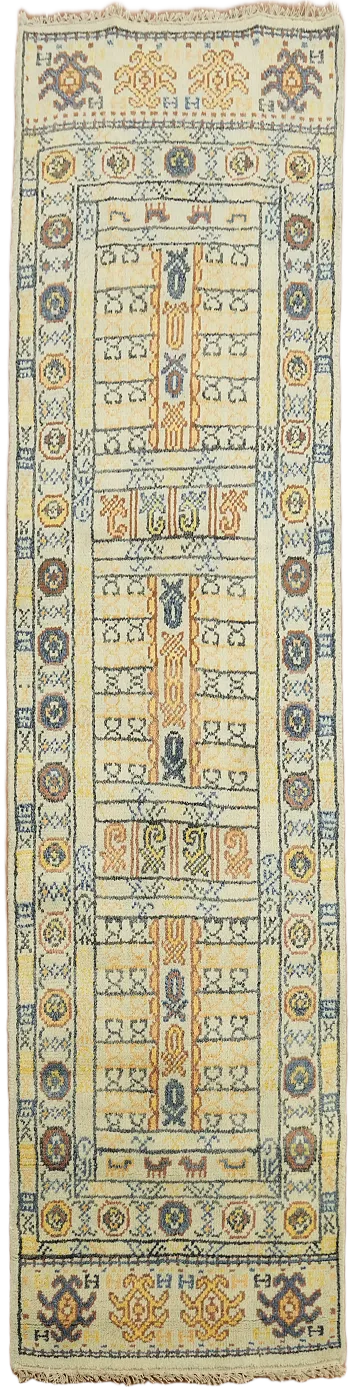 Geometric Heriz Serapi Oriental Runner Rug 3x8